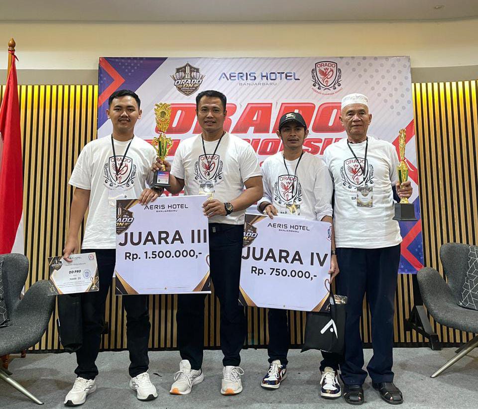 2 Tim Domino Kabupaten Banjar Raih Podium 3 Besar di Turnamen ORADO Se-Kalsel dan Kalteng