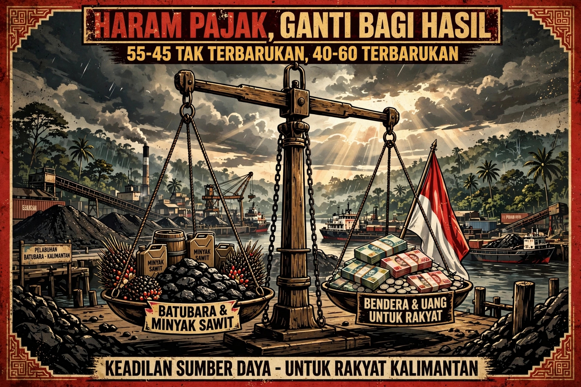 HARAM PAJAK, GANTI BAGI HASIL: RUMUS BORNEO UNTUK INDONESIA MAJU 2039
