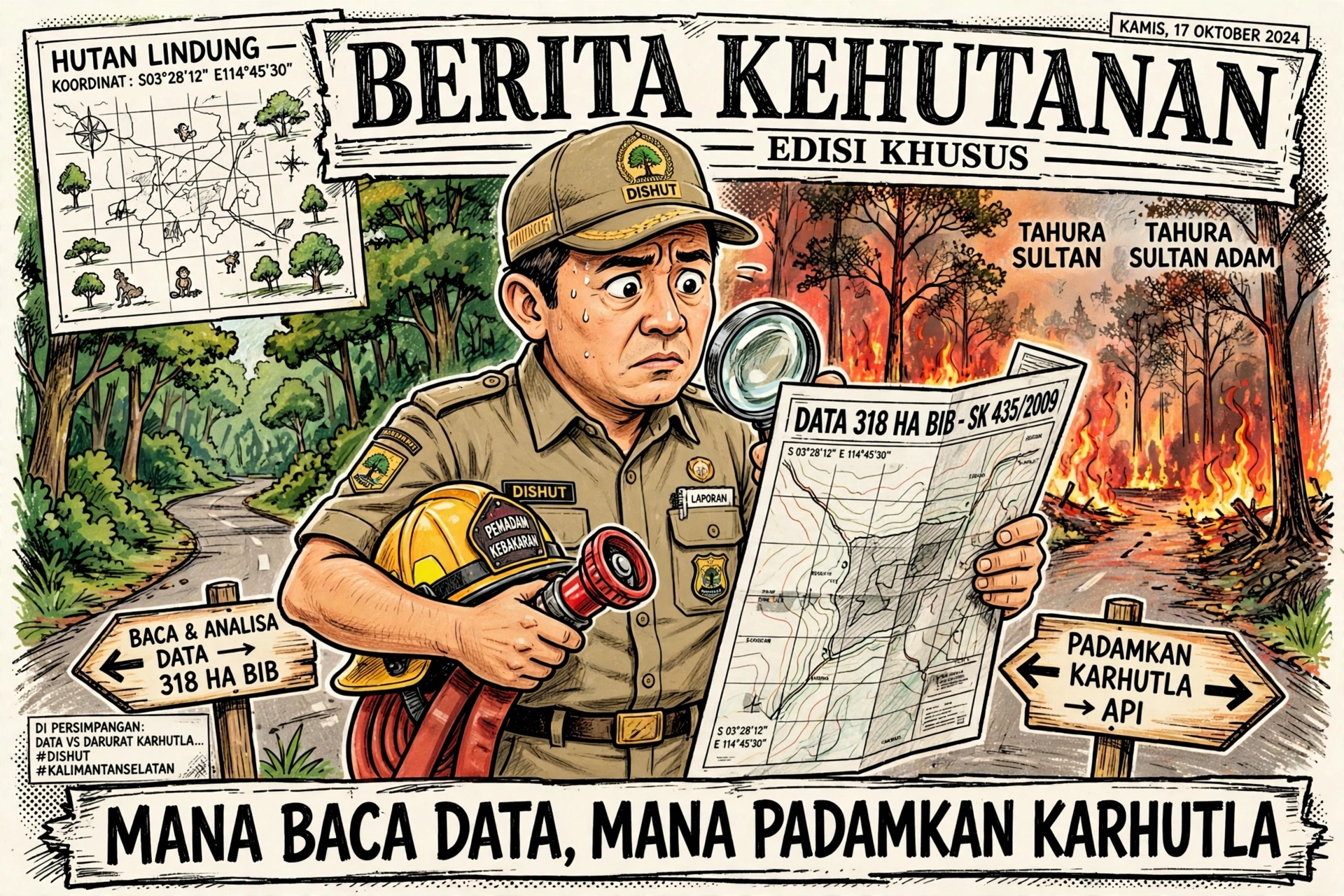 Pertanyakan Progres Verifikasi 318 Ha BIB, Dishut Kalsel: Masih Ditelaah, Personel Fokus Padamkan Karhutla di Tahura Sultan Adam